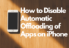 disable offload unused apps on iPhone