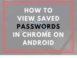 view saved passwords chrome android